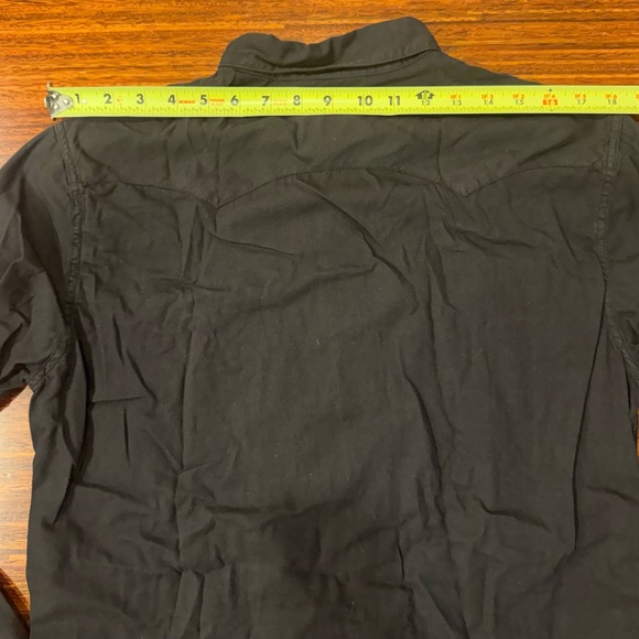 Double RL RRL Western Shirt Snap Button Down Long Sleeve Black Size Medium - Picture 8 of 8